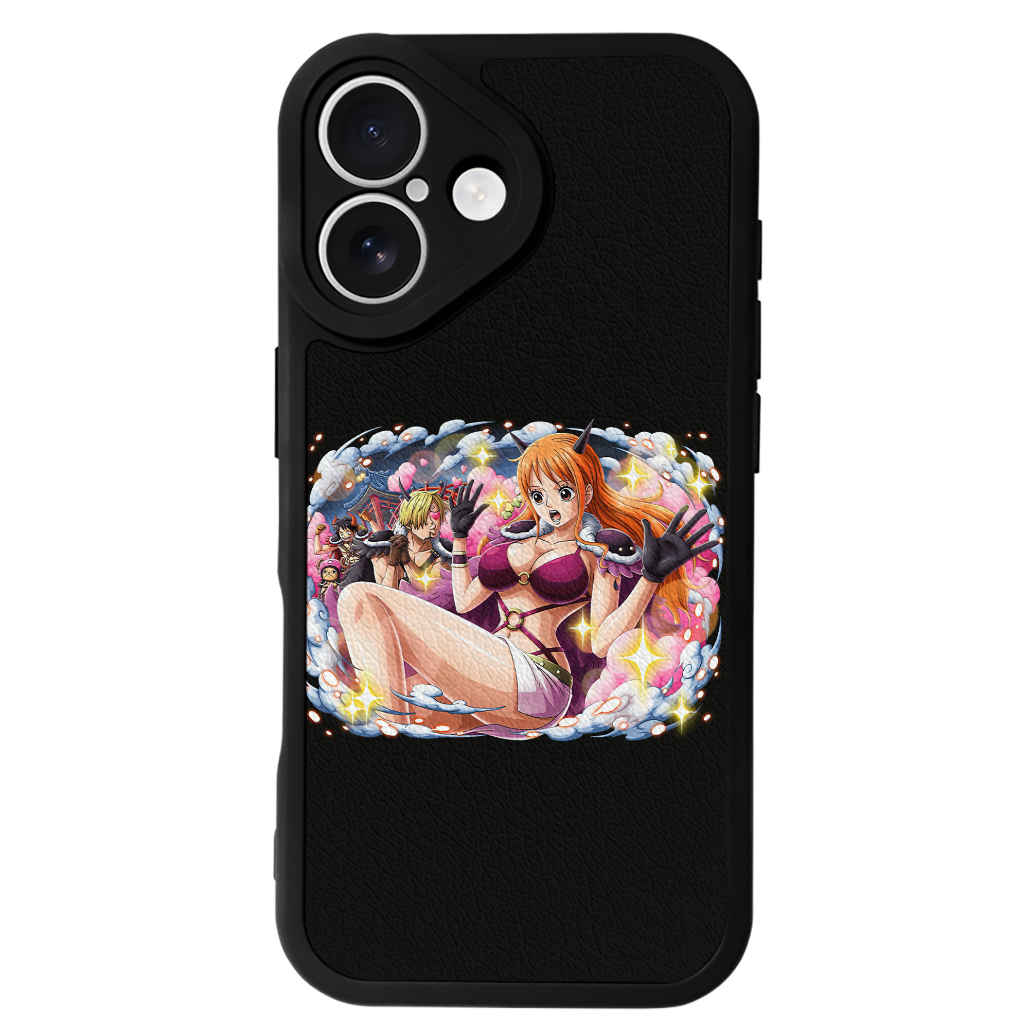 （画像用） ワンピース ナミ ONE PIECE Nami 【iPhone 16シリーズ対応】シリコンスマホケース（レザー調） 材質：シリコン